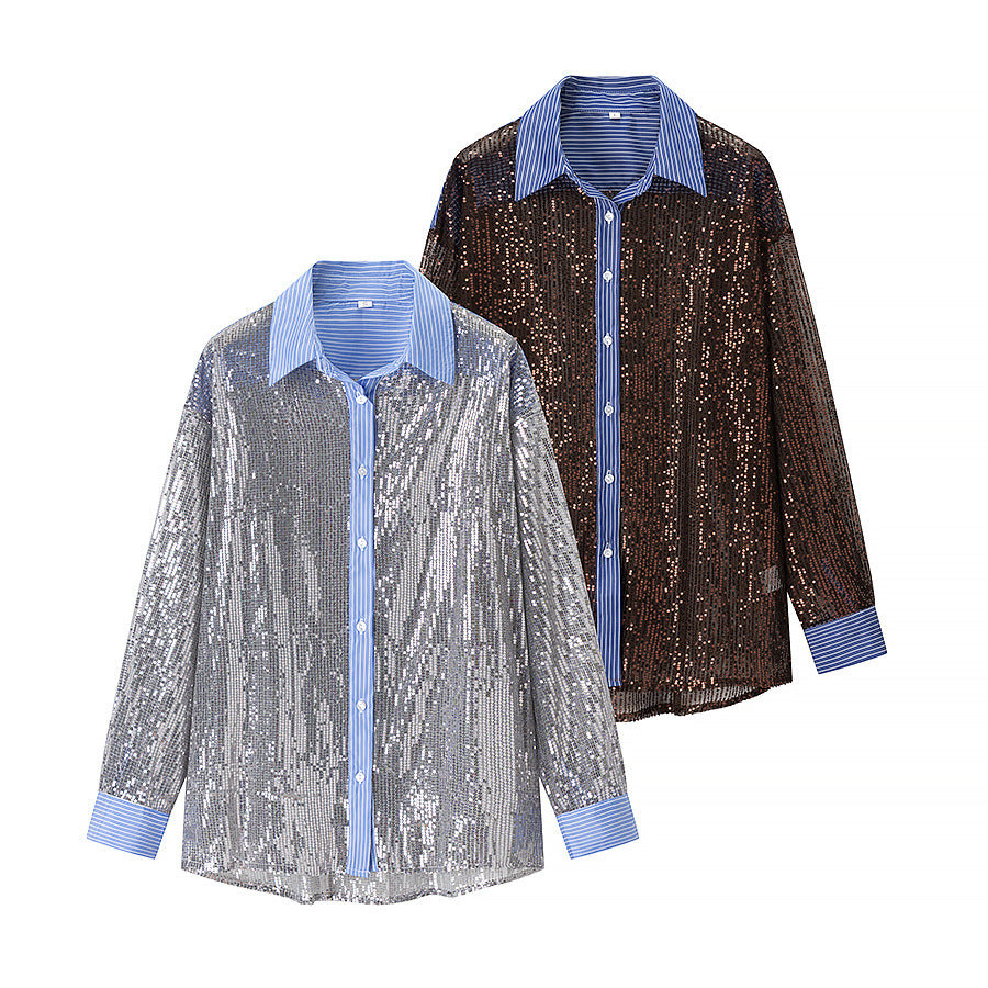 Ensemble de Pyjama Glamour pour Femmes avec Sequins Chic & Stil