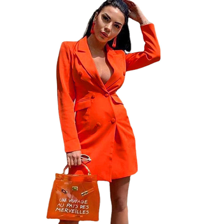 Lune London Fitted Double-Breasted Blazer Dress for Women
