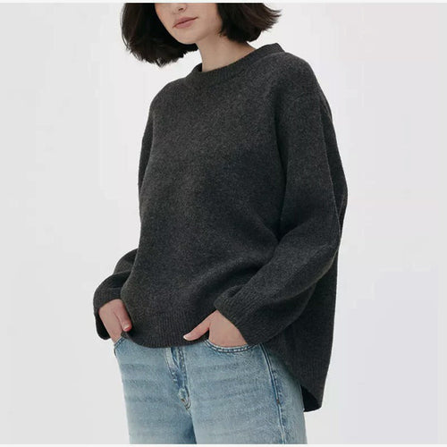 Ladies casual wool sweater with wide sleeves Amarae