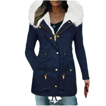Ladies padded winter coat with removable hood Amarae