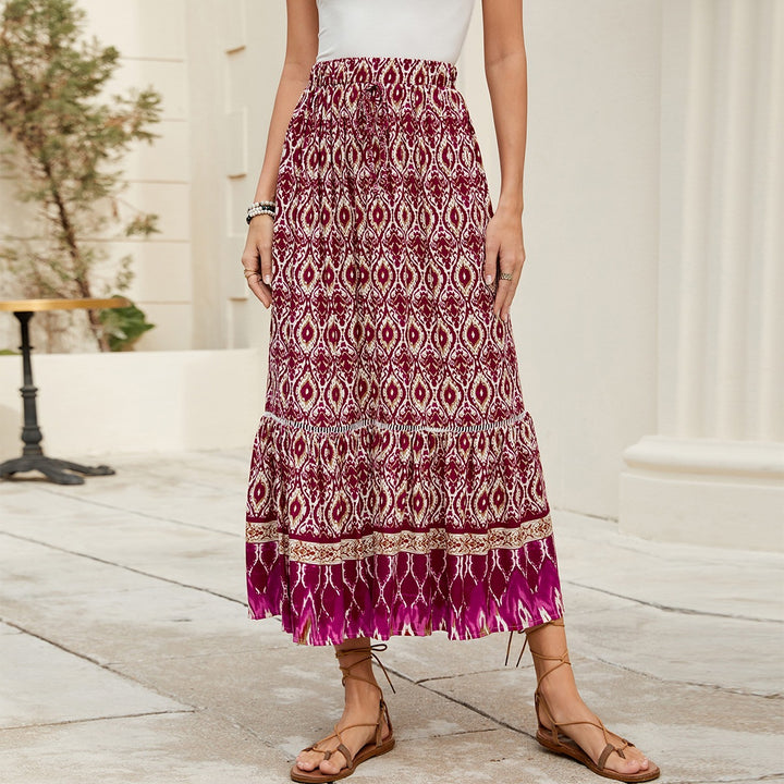 Women Bohemian Chic Floral Maxi Skirt and Style