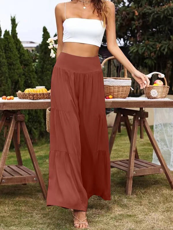 Loose summer pants for women with elastic waistband and fluid cut Lune London