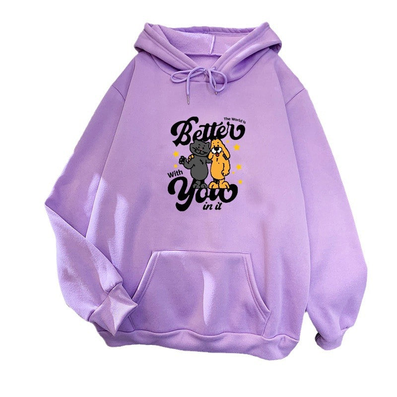 Women's hoodie with playful animal motif Chic & Stil
