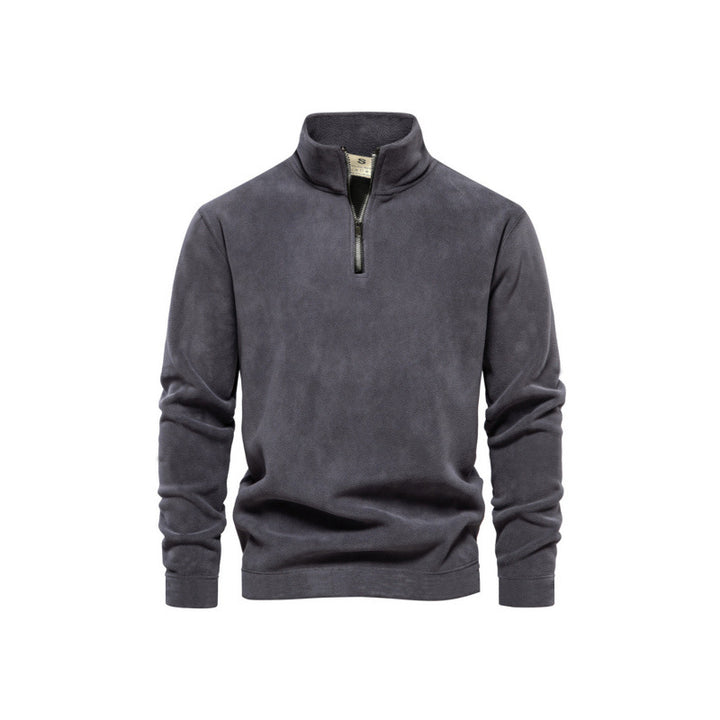 Men's fleece pullover with high collar Lune London