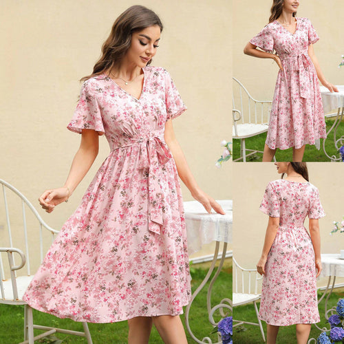 Women flowers wrap dress Amarae