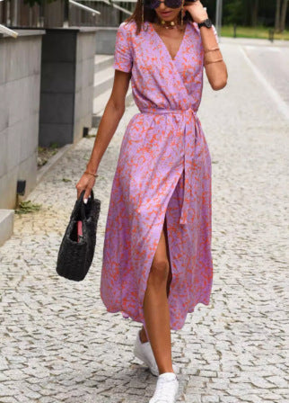 Lune London women’s floral maxi wrap dress