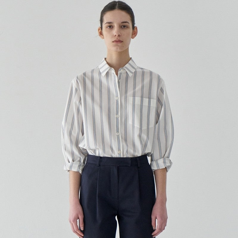 Chemisier Rayé Surdimensionné pour Femme Chic & Stil