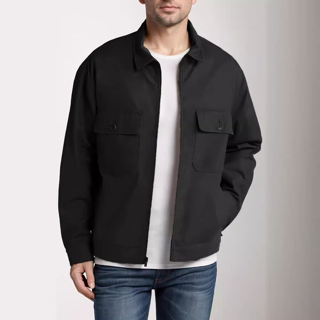 Modern design utility jacket for men with practical pockets Lune London