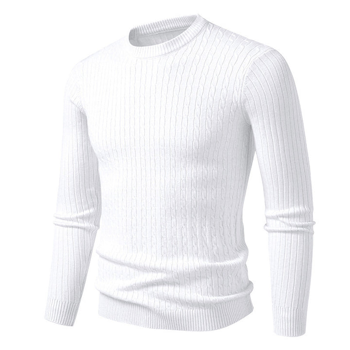 Stylish knitted sweater for men with textured braids design Lune London