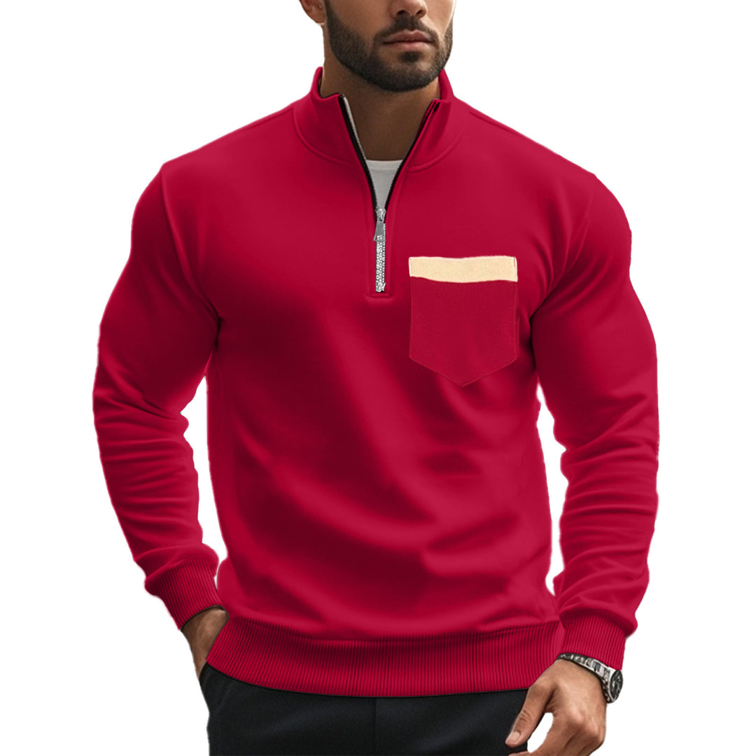 Men's sweatshirt with high collar and full zip Lune London