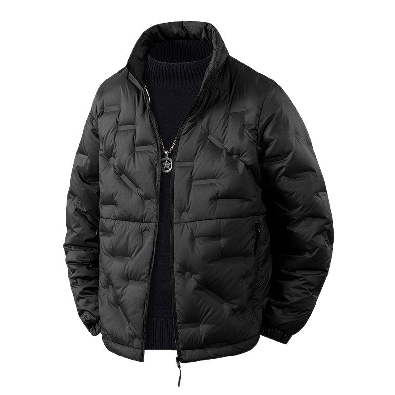 Men's lightweight quilted thermal jacket with stand-up collar and zippered pockets Amarae