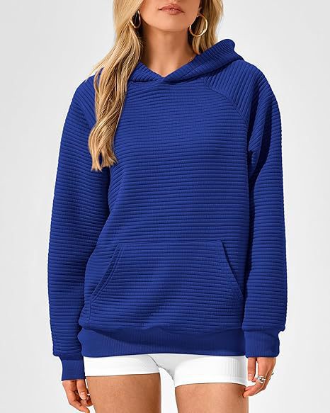 Casual hoodie for women in textured fabric Lune London