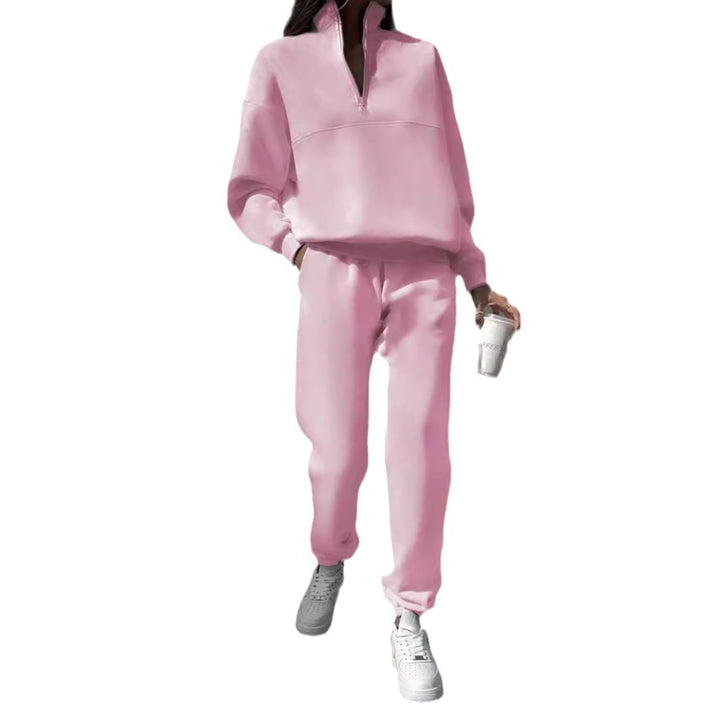 Lune London women's sports leisure set with high collar and zipper