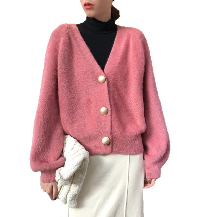 Cardigan confortable pour femmes avec grands boutons Chic & Stil