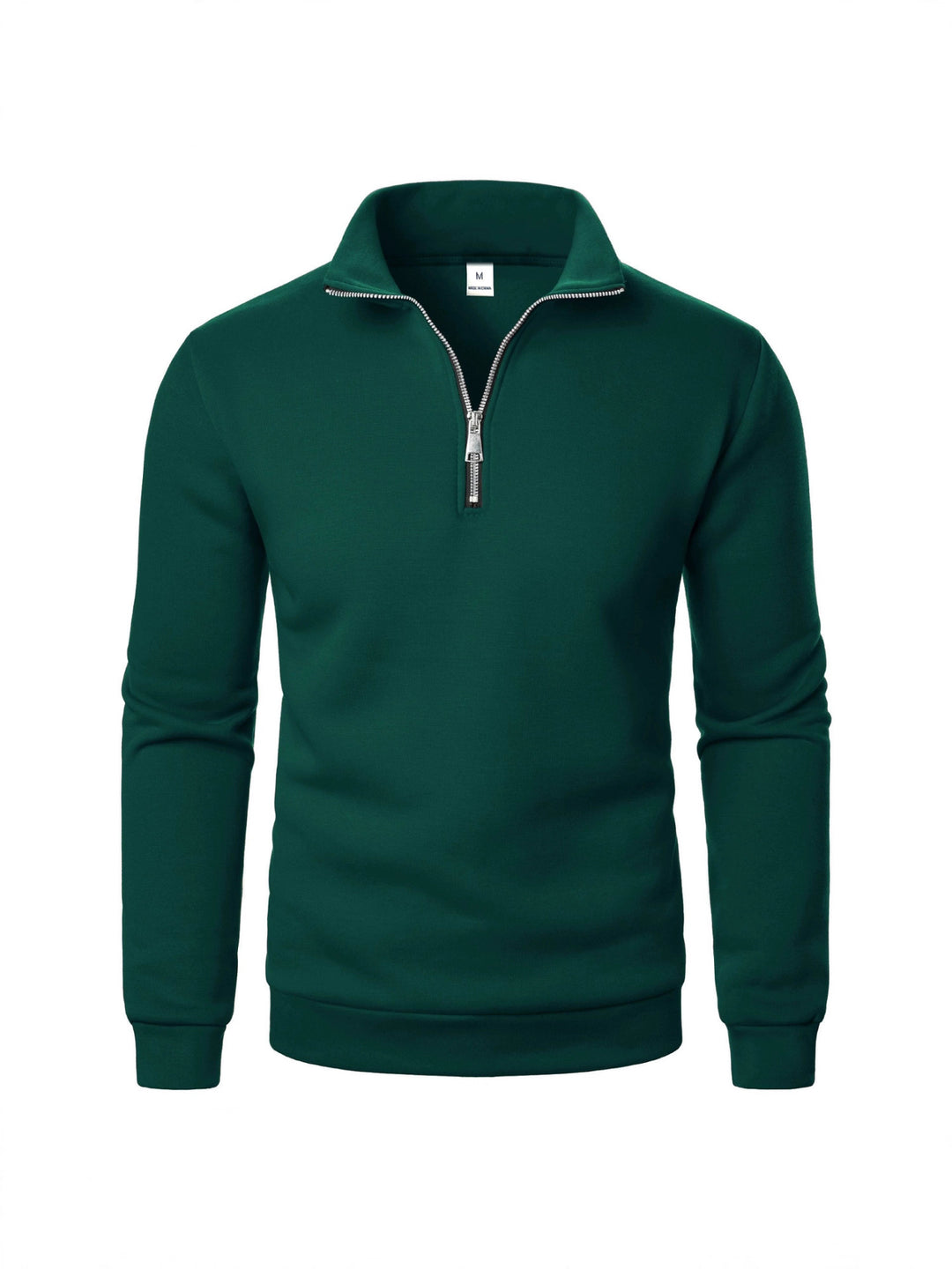 Men's fleece pullover with practical stand-up collar and zipper Chic & Stil