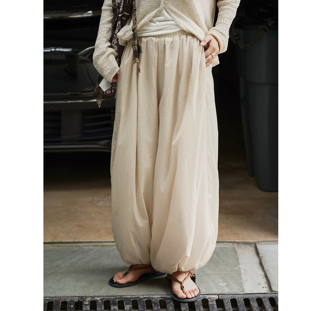 Women's Airy High-Waist Culotte in Balloon Look with Elastic Waistband