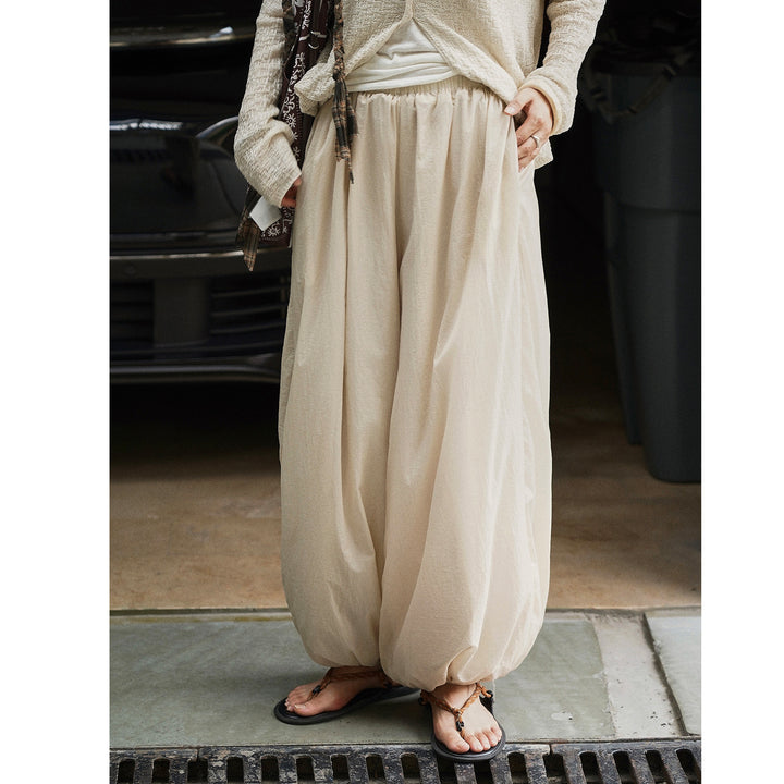 Women's Airy High-Waist Culotte in Balloon Look with Elastic Waistband
