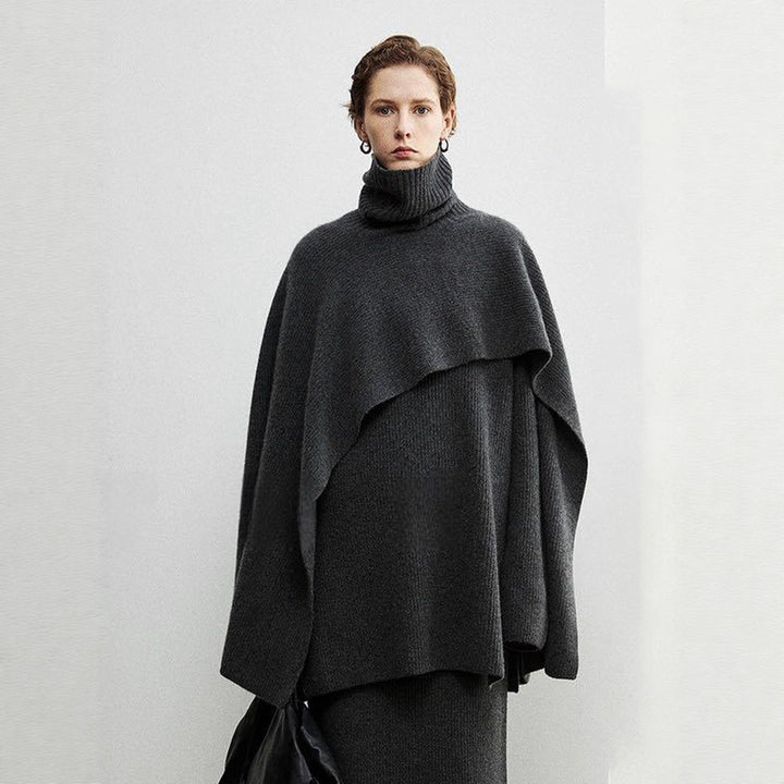 Poncho élégant et moderne pour femmes avec col extra large Chic & Stil