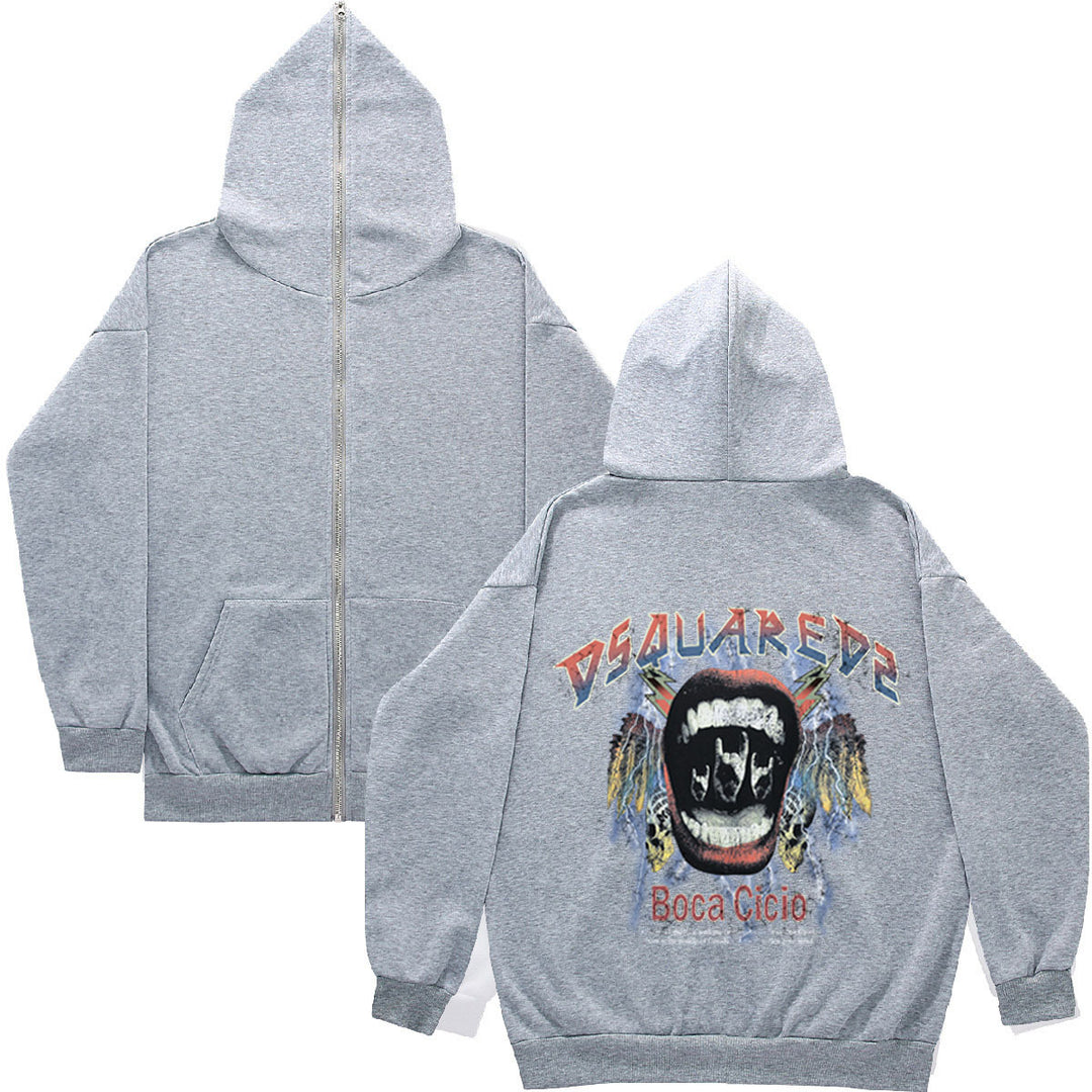 Women's hooded jacket with creative graphic design Lune London