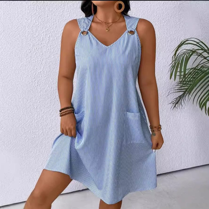 Casual dress for women with thin straps and practical pockets Lune London