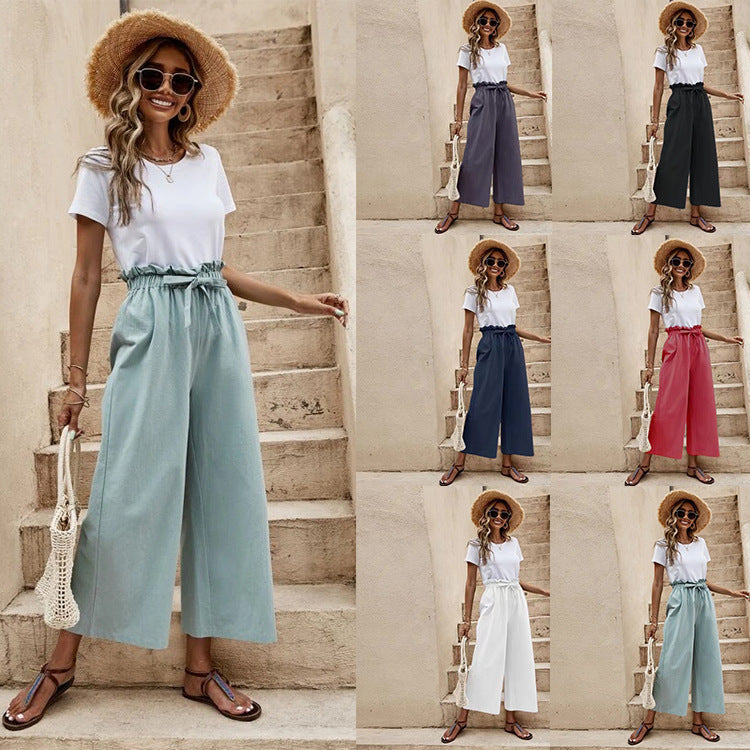 Elegant and airy culotte pants for ladies with high waist Lune London