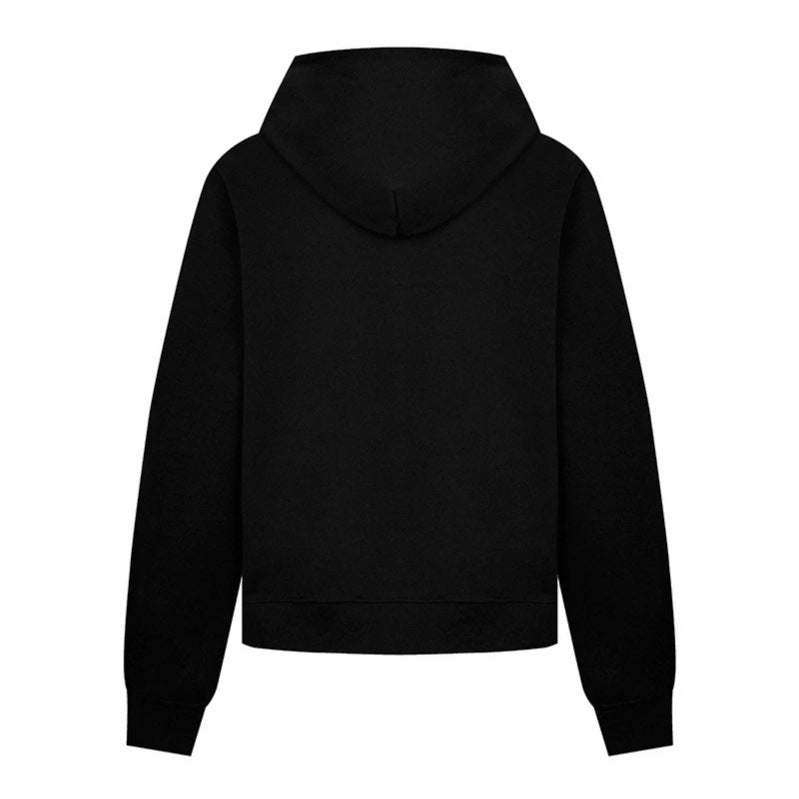 Women's hooded sweatshirt jacket with decorative frogging embroidery and pearl buttons Amarae