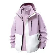 Women's double-layer softshell parka with removable fleece inner jacket Amarae