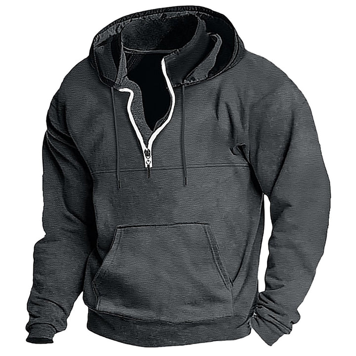 Comfortable hooded sweatshirt for men with full zip Amarae
