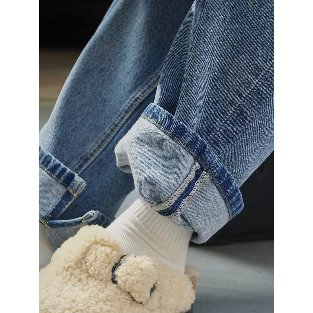 Women's High-Waisted Extra Wide Denim Jeans in Baggy Cut with Wide Leg and Vintage Wash Amarae