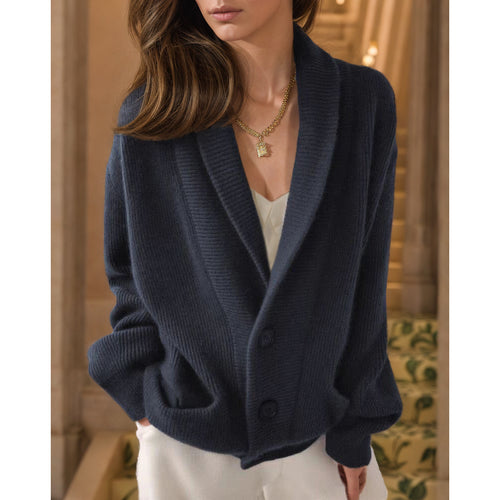 Women's knitted jacket with elegant button details and a relaxed fit Amarae