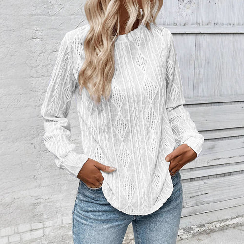 Ladies' knit sweater with structured design Amarae