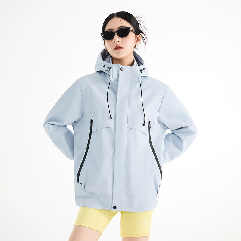Women's technical waterproof oversized parka with hood and concealed zip pockets Amarae