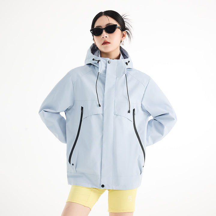 Women's technical waterproof oversized parka with hood and concealed zip pockets Amarae
