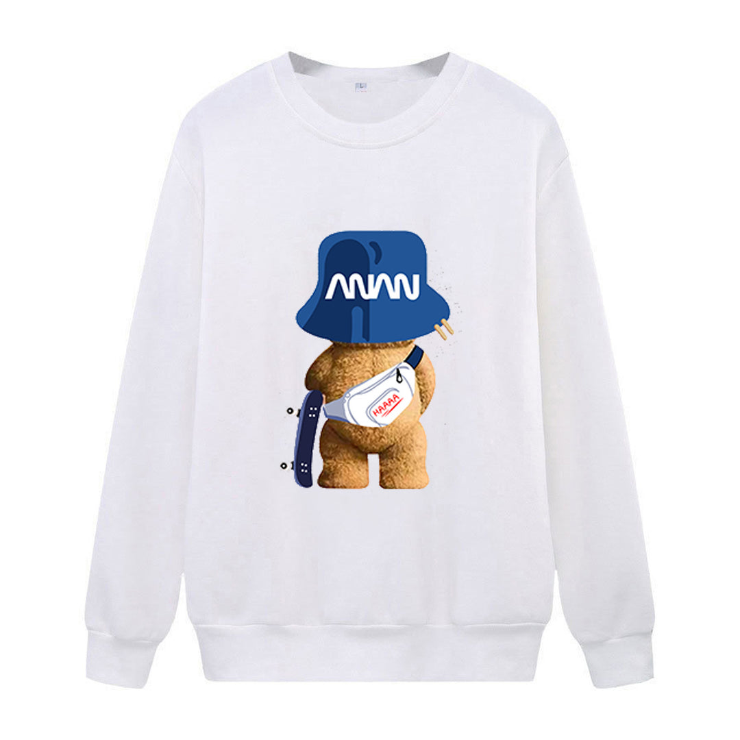 Women casual sweatshirt with playful bear motifs Chic & Stil