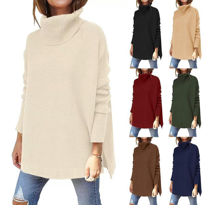Comfortable turtleneck sweater for women with a textured design and a loose fit Lune London