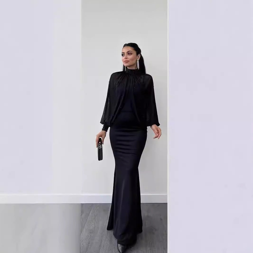 Ladies Elegant Evening Dress with Sparkling Top Lune London