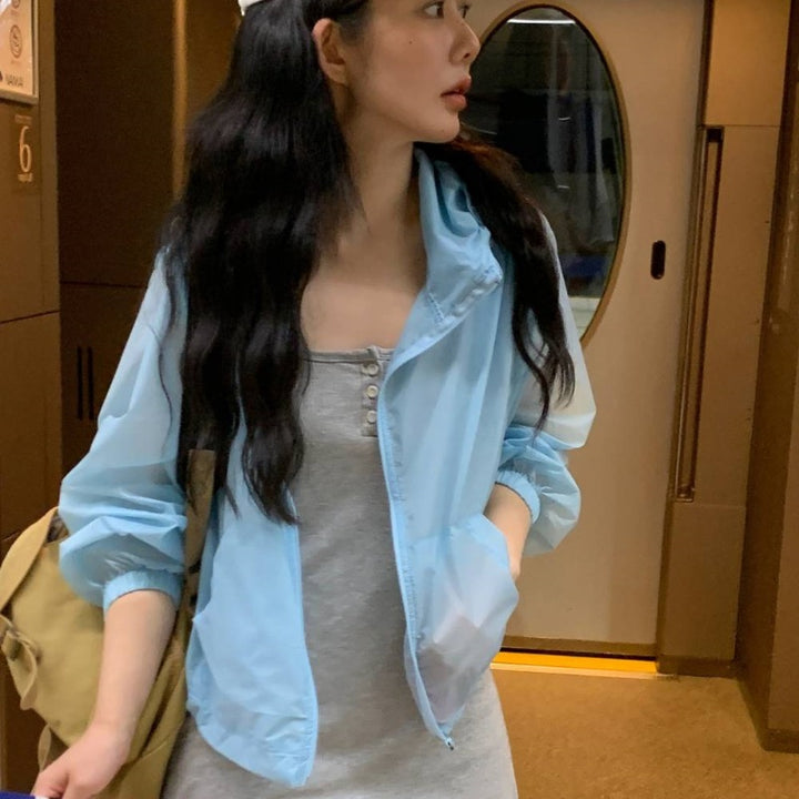 Veste coupe-vent transparente légère pour femmes Chic & Stil
