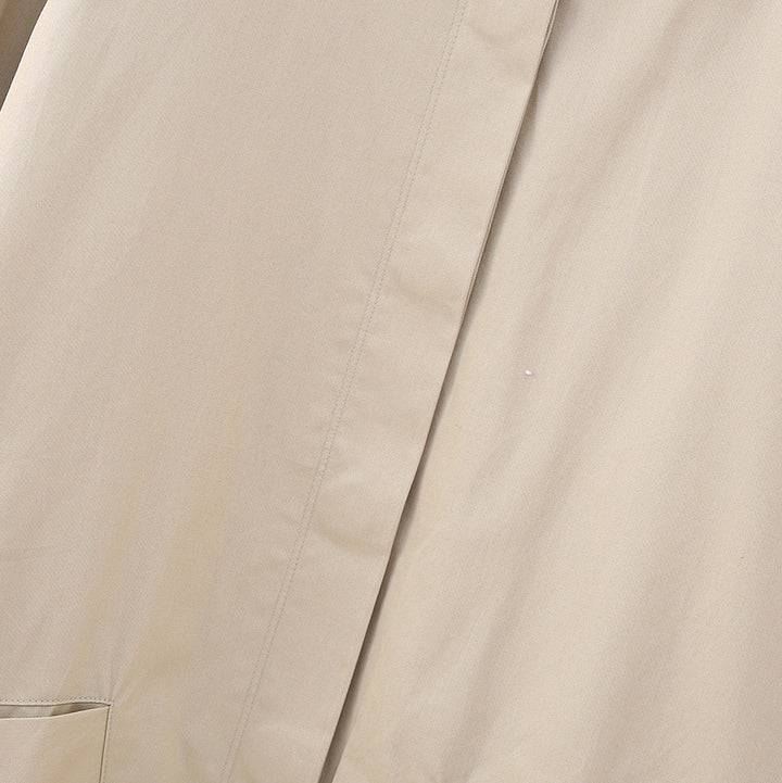Women Lightweight Oversized Transitional Jacket with Shirt Collar and Elastic Hem Amarae