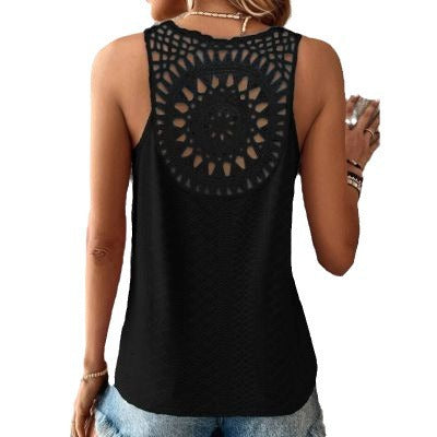 Ladies Casual Chic Crochet Tank Top