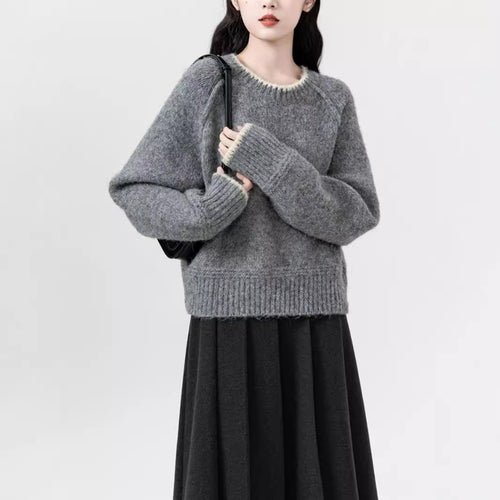 Pull rond confortable pour femmes en tricot fin Chic & Stil