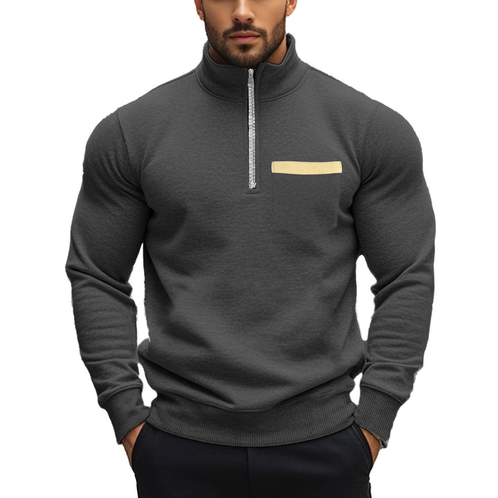 Men's sweatshirt with high collar and full zip Lune London