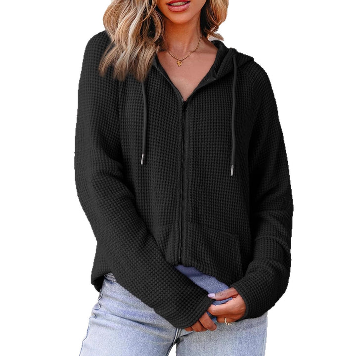 Women’s hooded jacket with a structured quilted look and practical pockets Lune London