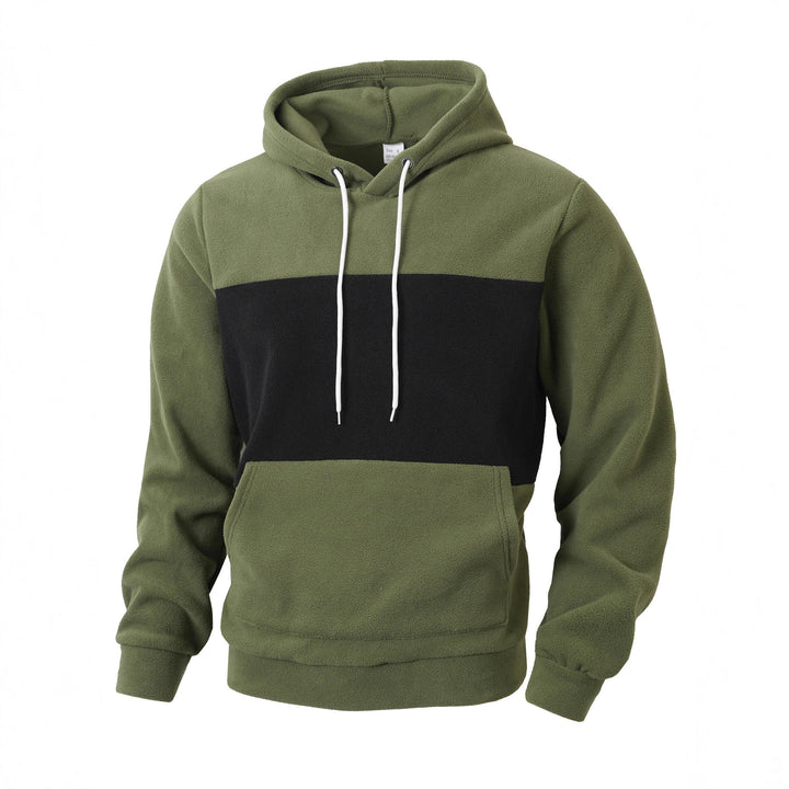 Men's hoodie in fleece with oversized collar Lune London