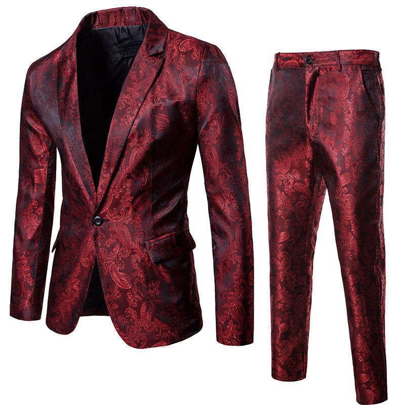 Men's Elegant Suit Set with Fine Paisley Pattern Lune London