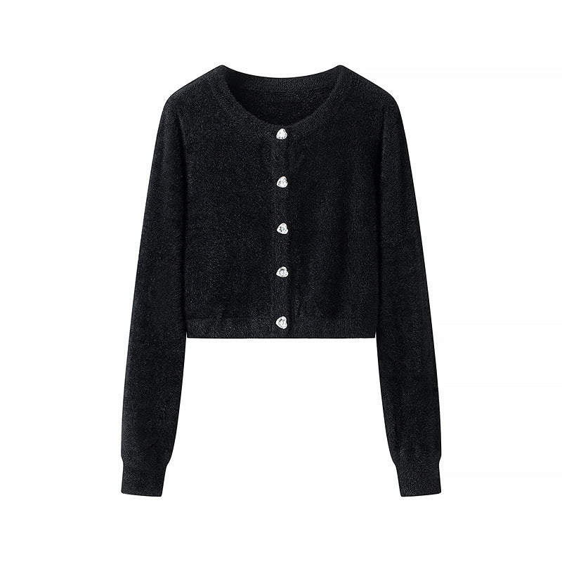 Gilet court pour femmes avec boutons brillants Chic & Stil