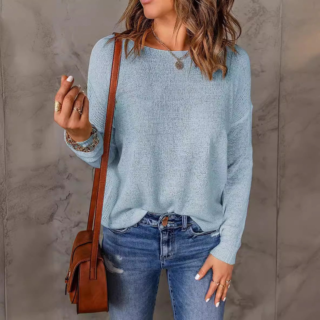 Ladies Casual Sweater with Modern Structured Knit Lune London
