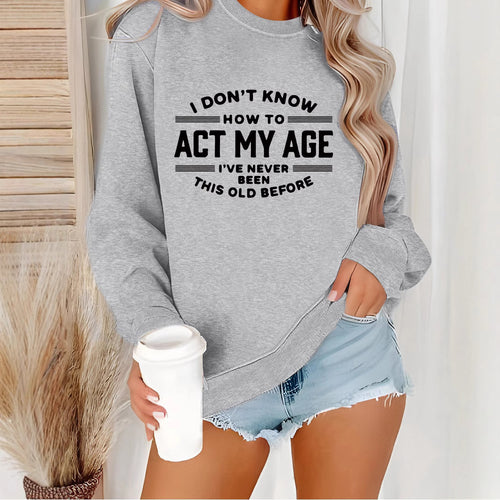Sweatshirt pour femmes avec impression humoristique et coupe décontractée Chic & Stil