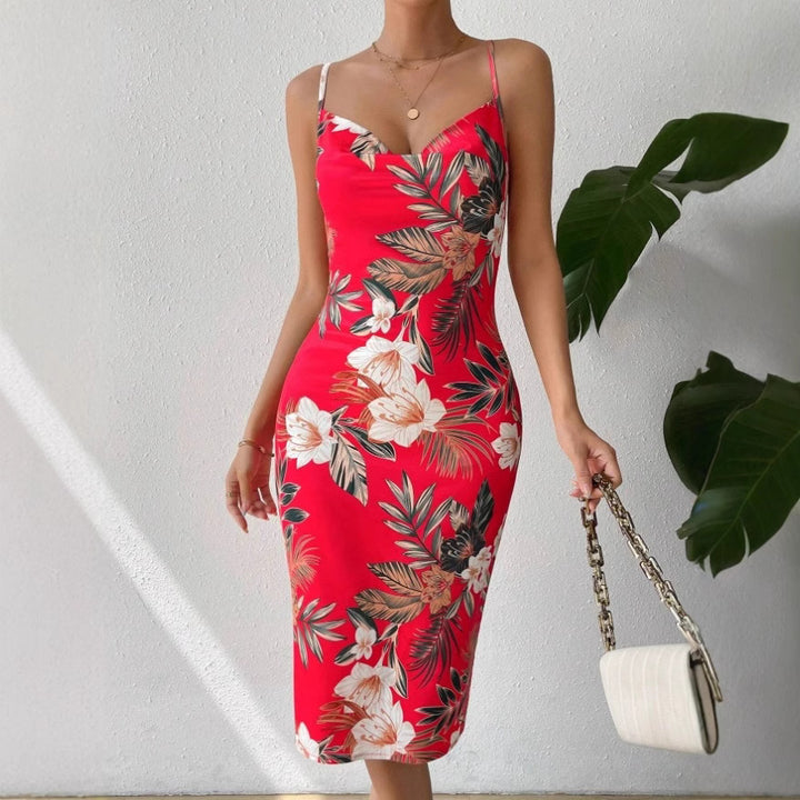 Chic and Stylish Floral Bodycon Midi Dress for Women