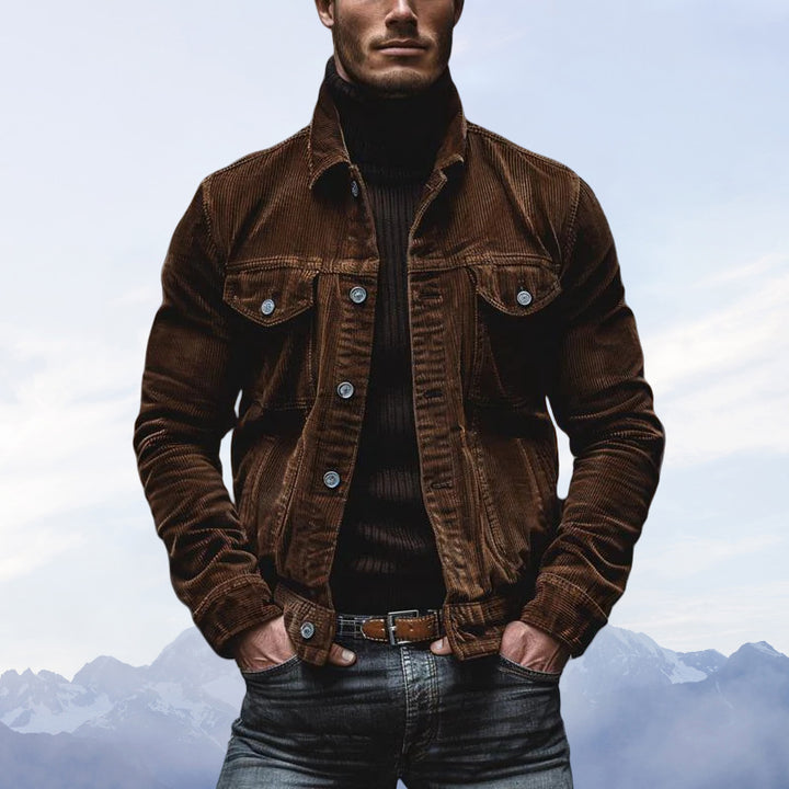 Men's corduroy jacket with a classic fit and practical chest pockets Lune London