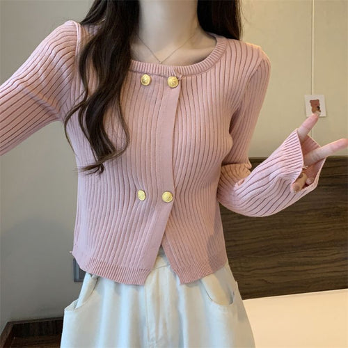 Cardigan Tricoté pour Femmes avec Détails de Boutons Décoratifs Chic & Stil